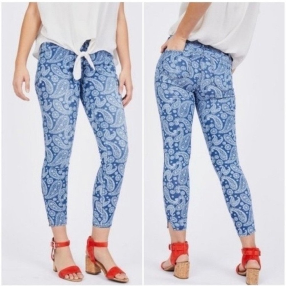 HP! Kut From the Kloth Paisley Bohemian Skinny Jeans Size 10 - Picture 3 of 8